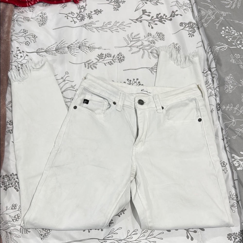 KanCan White Raw Hem Jeans size 1/24